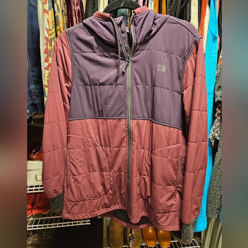 The North Face Women's Burgundy and Plum Puffer Jacket